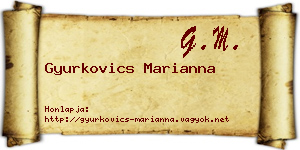 Gyurkovics Marianna névjegykártya